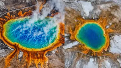 黄石大棱镜泉奇观